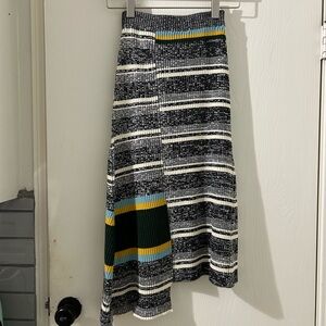 Victoria Beckham Striped Asymmetrical Skirt